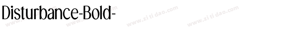Disturbance-Bold字体转换