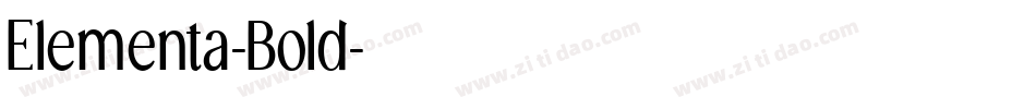 Elementa-Bold字体转换