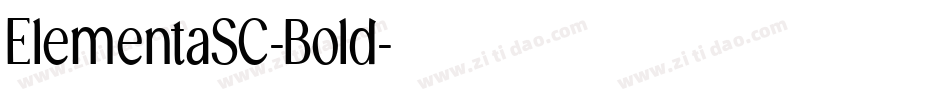 ElementaSC-Bold字体转换