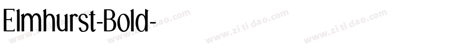 Elmhurst-Bold字体转换