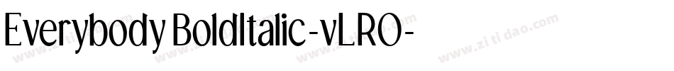 EverybodyBoldItalic-vLRO字体转换