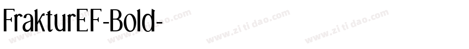 FrakturEF-Bold字体转换