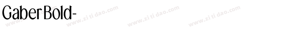 GaberBold字体转换