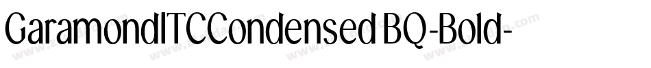 GaramondITCCondensedBQ-Bold字体转换