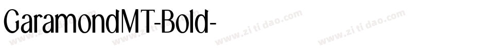 GaramondMT-Bold字体转换
