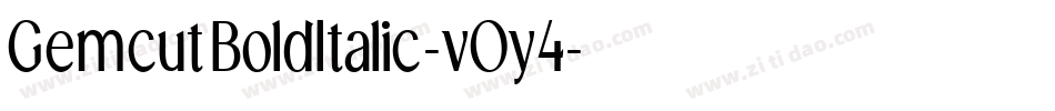 GemcutBoldItalic-vOy4字体转换