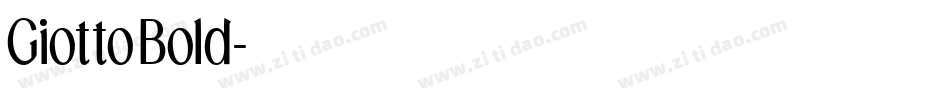 GiottoBold字体转换