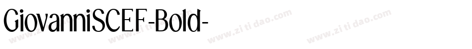 GiovanniSCEF-Bold字体转换