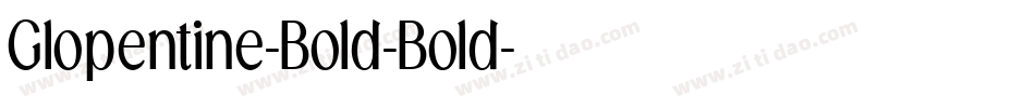 Glopentine-Bold-Bold字体转换