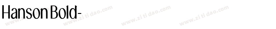 HansonBold字体转换