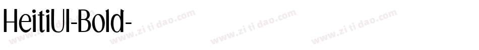 HeitiUI-Bold字体转换