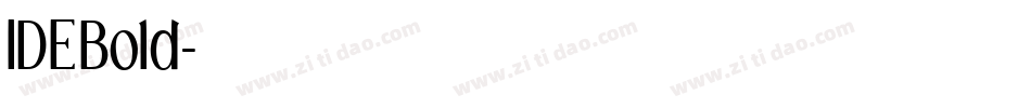 IDEBold字体转换