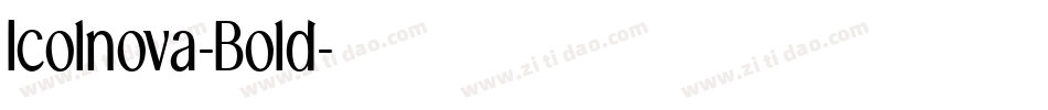 Icolnova-Bold字体转换