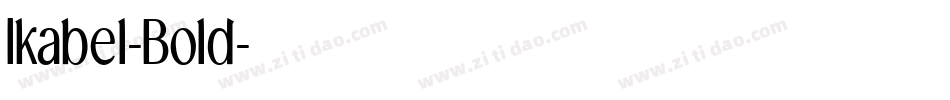 Ikabel-Bold字体转换