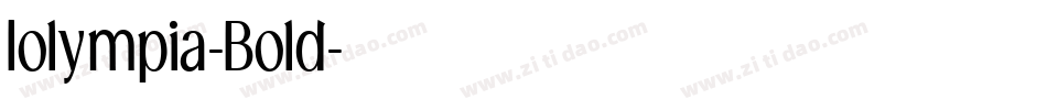 Iolympia-Bold字体转换