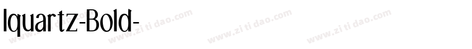 Iquartz-Bold字体转换