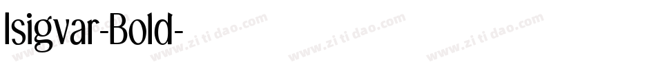 Isigvar-Bold字体转换