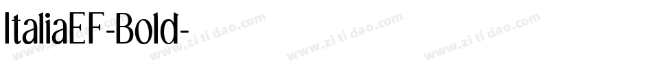 ItaliaEF-Bold字体转换