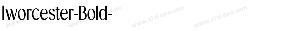 Iworcester-Bold字体转换