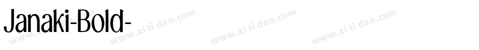 Janaki-Bold字体转换