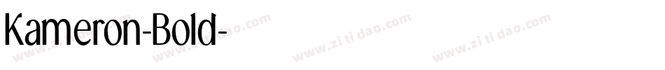 Kameron-Bold字体转换