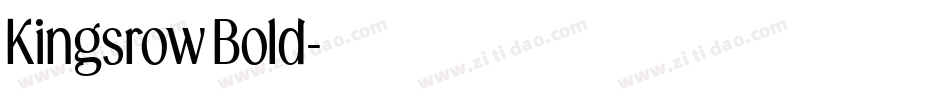 KingsrowBold字体转换