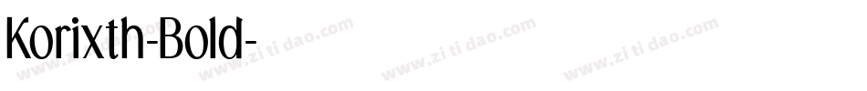 Korixth-Bold字体转换