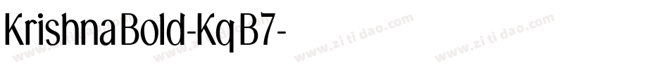 KrishnaBold-KqB7字体转换