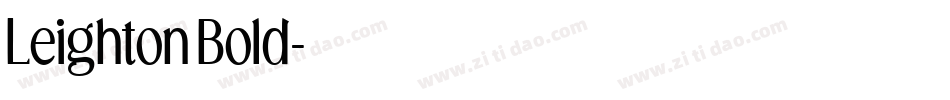 LeightonBold字体转换