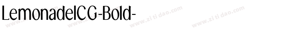 LemonadeICG-Bold字体转换