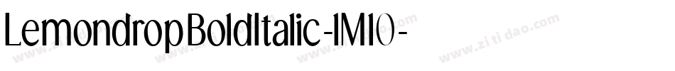 LemondropBoldItalic-lMl0字体转换