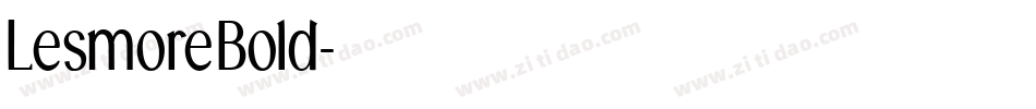 LesmoreBold字体转换