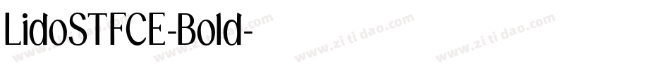 LidoSTFCE-Bold字体转换