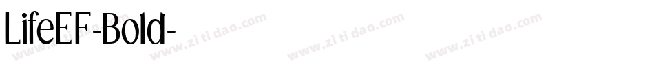 LifeEF-Bold字体转换