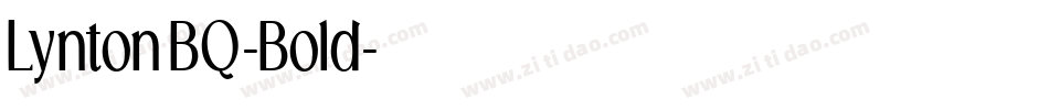 LyntonBQ-Bold字体转换