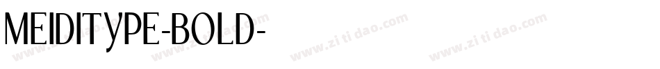 MEIDITYPE-BOLD字体转换