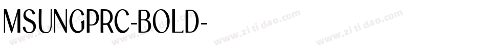 MSUNGPRC-BOLD字体转换