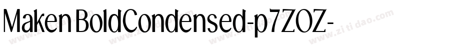 MakenBoldCondensed-p7ZOZ字体转换