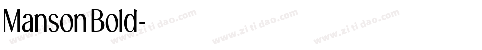 MansonBold字体转换