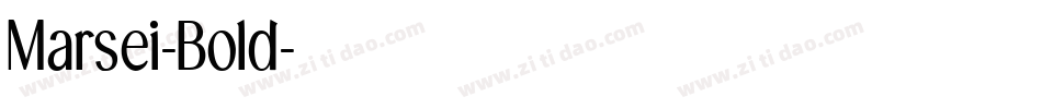 Marsei-Bold字体转换