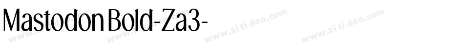 MastodonBold-Za3字体转换