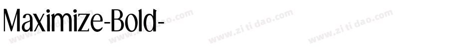 Maximize-Bold字体转换