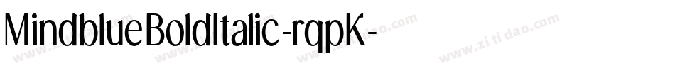 MindblueBoldItalic-rqpK字体转换