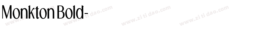MonktonBold字体转换