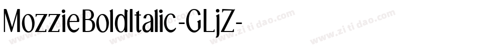 MozzieBoldItalic-GLjZ字体转换