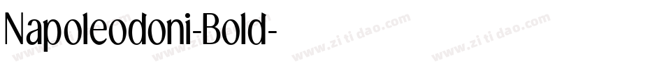 Napoleodoni-Bold字体转换