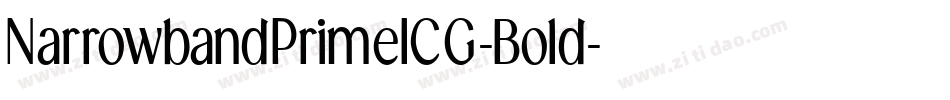 NarrowbandPrimeICG-Bold字体转换