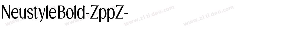 NeustyleBold-ZppZ字体转换