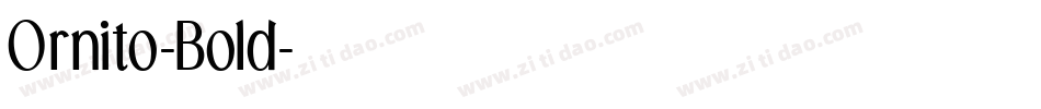 Ornito-Bold字体转换