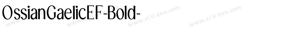 OssianGaelicEF-Bold字体转换